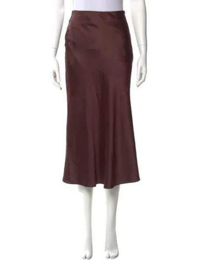 Pre-owned Pixie Market Midi Length Skirt In Brown