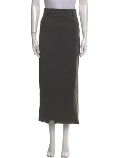 Pre-owned Pixie Market Midi Length Skirt In Gray