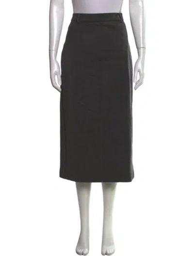 Pre-owned Pixie Market Midi Length Skirt In Gray