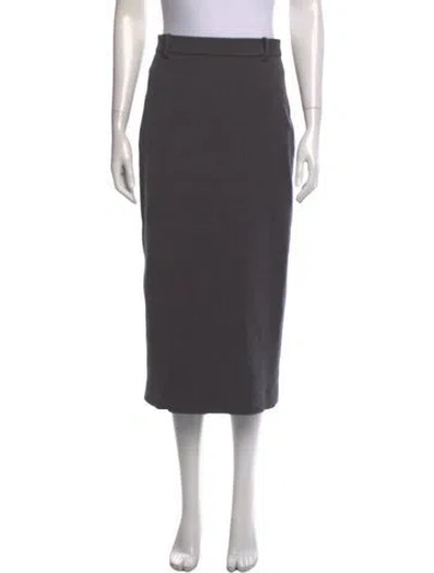 Pre-owned Pixie Market Midi Length Skirt In Gray