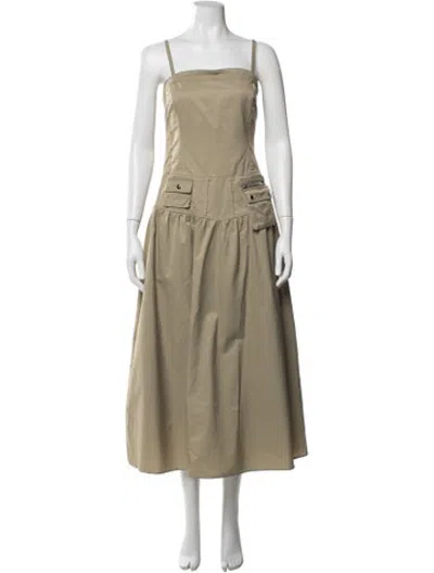 Pre-owned Pixie Market Nylon Midi Length Dress In Green