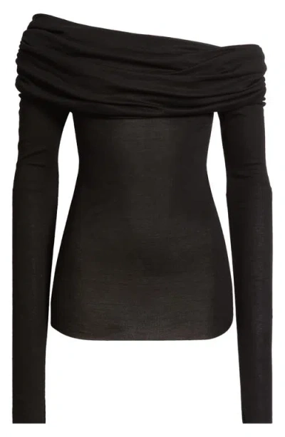 Pixie Market Off The Shoulder Top In Black
