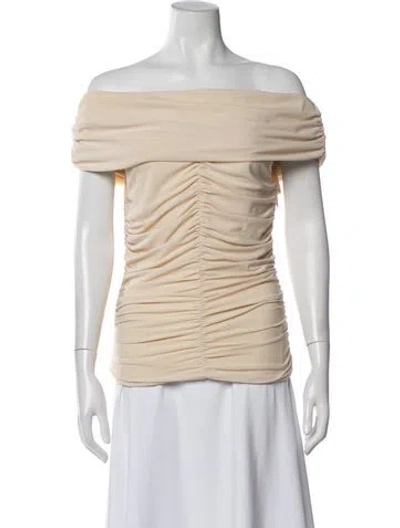 Pre-owned Pixie Market Off-the-shoulder Sleeveless Top In Neutral