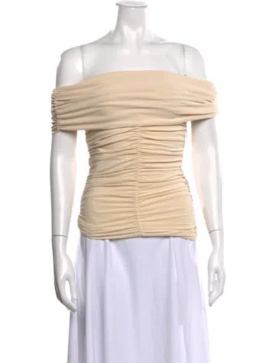 Pre-owned Pixie Market Off-the-shoulder Sleeveless Top W/ Tags In Neutrals