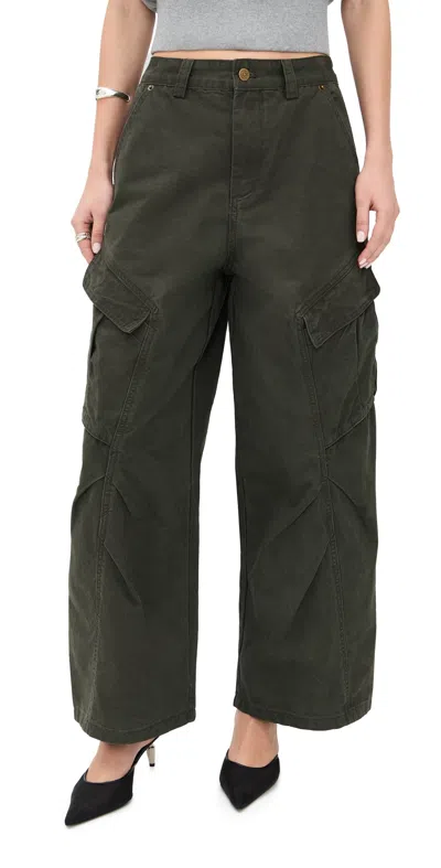 Pixie Market Olive Cargo Pants Olive In Green