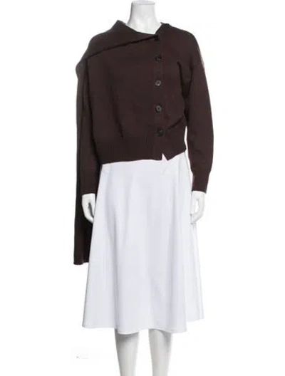 Pre-owned Pixie Market Open Front Sweater In Brown