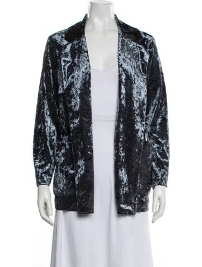 Pre-owned Pixie Market Patterned Jacket In Blue