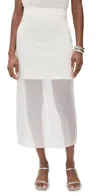 Pixie Market Skirt With Mesh Sheer Bottoms White In White