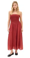 Pixie Market Smocked Strapless Dress Paprika In Paprika