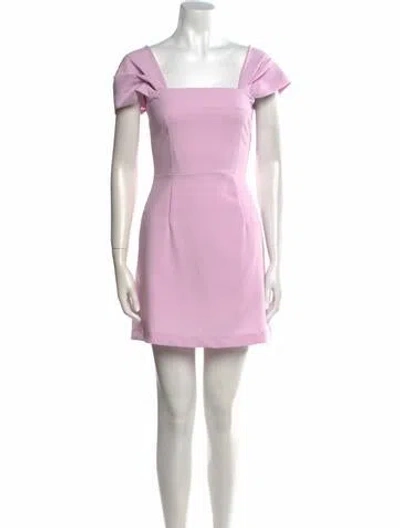 Pre-owned Pixie Market Square Neckline Mini Dress In Pink