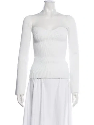 Pre-owned Pixie Market Square Neckline Sweater In Neutrals