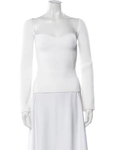 Pre-owned Pixie Market Square Neckline Sweater In Neutrals