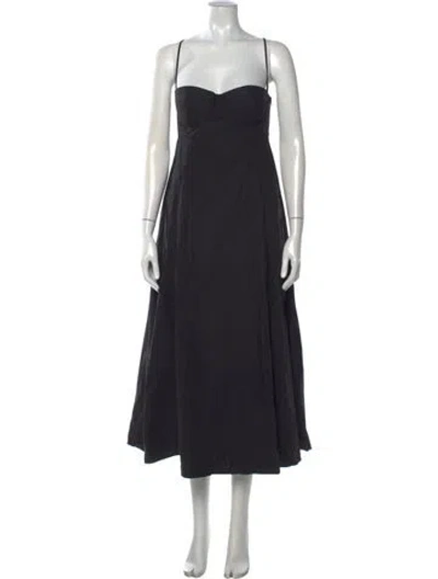 Pre-owned Pixie Market Strapless Midi Length Dress In Black