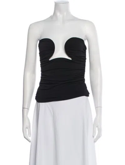 Pre-owned Pixie Market Strapless Top In Black