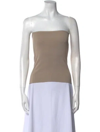 Pre-owned Pixie Market Strapless Top In Brown