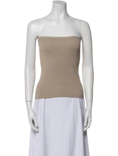 Pre-owned Pixie Market Strapless Top In Brown