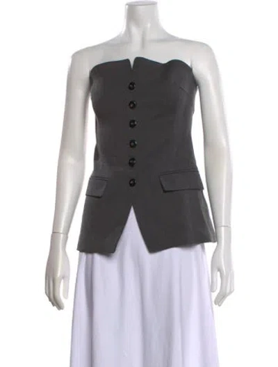 Pre-owned Pixie Market Strapless Top In Gray