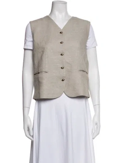 Pre-owned Pixie Market Vest In Neutrals