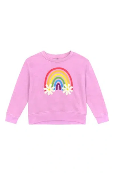 Pixielane Kids' Cloud Soft Rainbow Graphic Sweatshirt