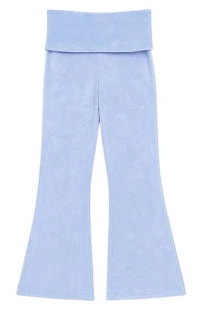 Pixielane Kids' Foldover Flare Leg Pants In Blue