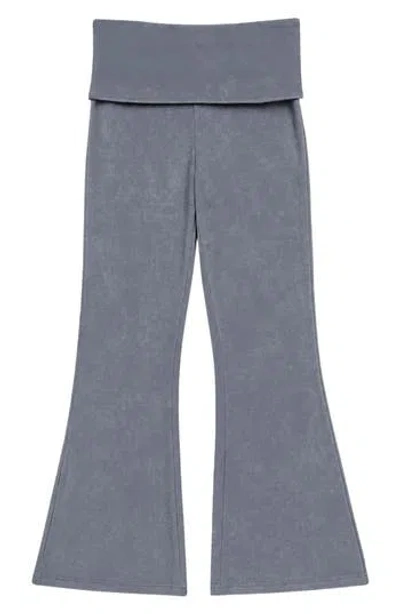 Pixielane Kids' Foldover Flare Leg Pants In Gray