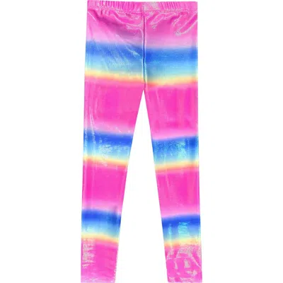 Pixielane Kids' Glitter Shine Leggings In Pink