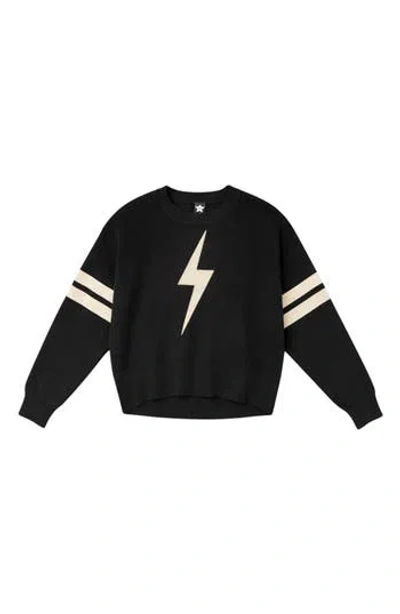 Pixielane Kids' Heart Graphic Sweater In Black