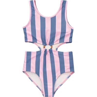 Pixielane Kids' Ring Cutout One-piece Swimsuit In Multi