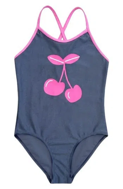 Pixielane Kids' Strappy One-piece Swimsuit In Blue