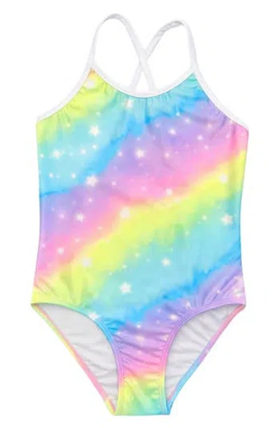 Pixielane Kids' Strappy One-piece Swimsuit In Multi