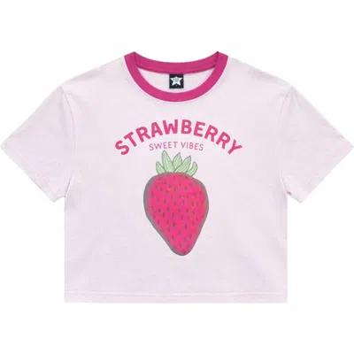 Pixielane Kids' Washed Drop Shoulder T-shirt In Pink