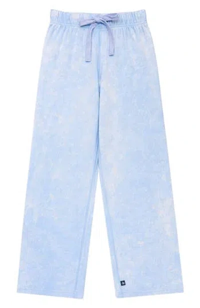 Pixielane Kids' Washed Wide Leg Pants In Blue
