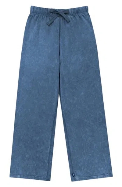 Pixielane Kids' Washed Wide Leg Pants In Blue