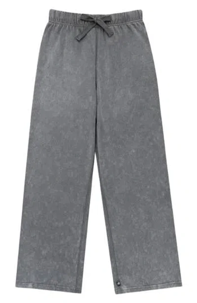 Pixielane Kids' Washed Wide Leg Pants In Gray