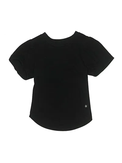 Pre-owned Pixielane Kids' Short Sleeve Top Black Keyhole Neckline Tops