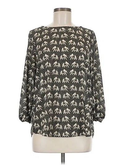 Pre-owned Pixley 3/4 Sleeve Blouse In Black