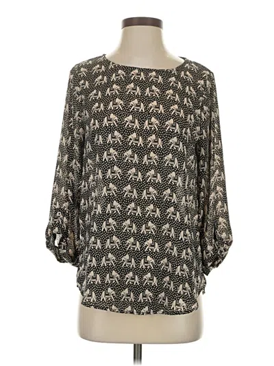 Pre-owned Pixley 3/4 Sleeve Blouse In Black