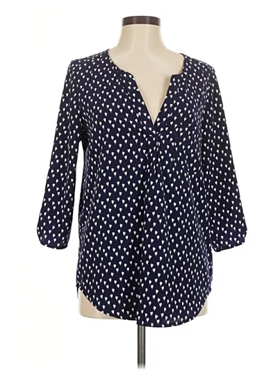 Pre-owned Pixley 3/4 Sleeve Blouse In Blue