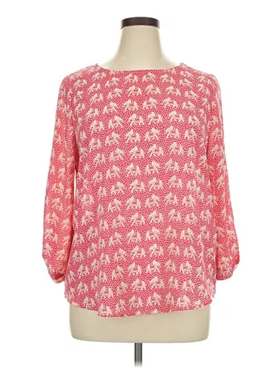 Pre-owned Pixley 3/4 Sleeve Blouse In Pink