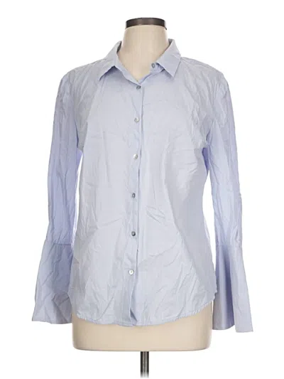 Pre-owned Pixley Long Sleeve Blouse In Blue