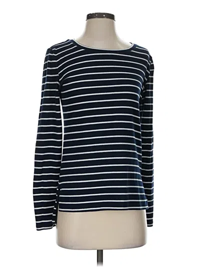 Pre-owned Pixley Long Sleeve Top Blue Boatneck Tops