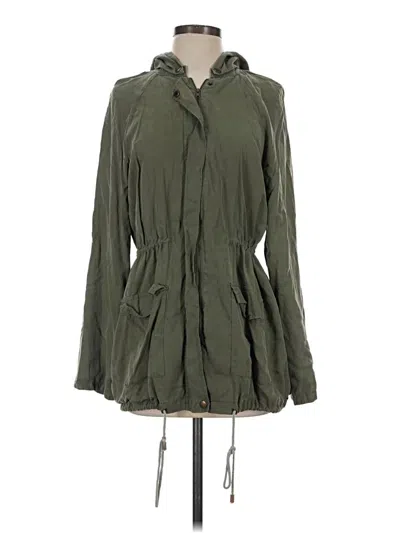 Pre-owned Pixley Raincoat In Green