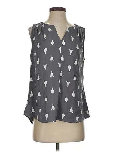 Pre-owned Pixley Sleeveless Blouse In Gray