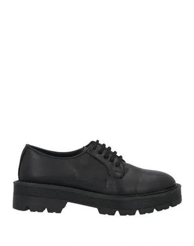 Pixy Woman Lace-up Shoes Black Size 8 Textile Fibers