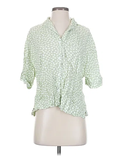 Pre-owned Piyama Short Sleeve Blouse In Green