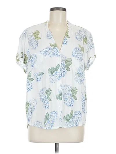 Pre-owned Piyama Short Sleeve Blouse In White