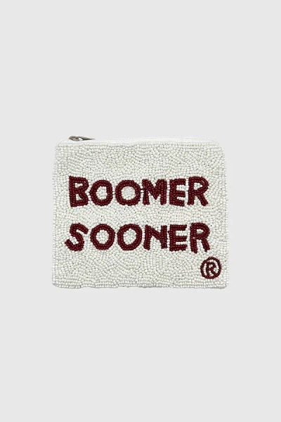 Pizzazz Collegiate Beaded Coin Pouch In University Of Oklahoma, Women's At Urban Outfitters
