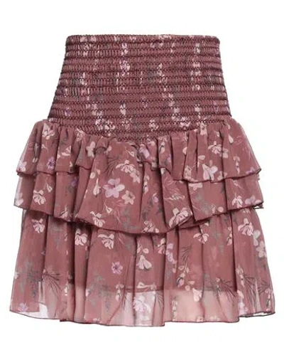 Pj By Paula Junyent Woman Mini Skirt Brown Size Onesize Polyester