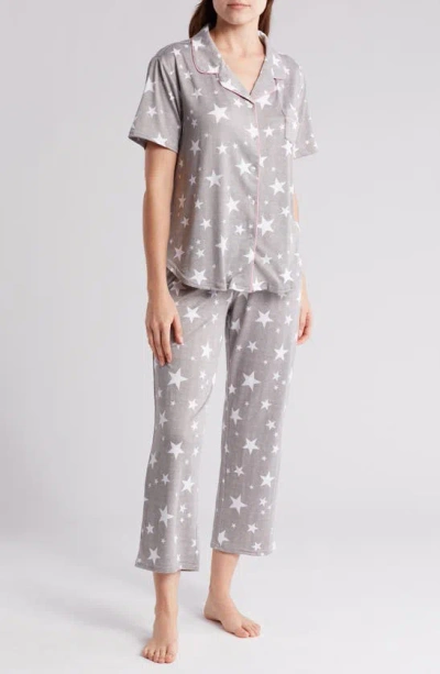 Pj Couture Jersey Capri Pajamas In Gray