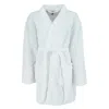 Pj Couture Women's Metallic Glitter Komono Plush Robe In White